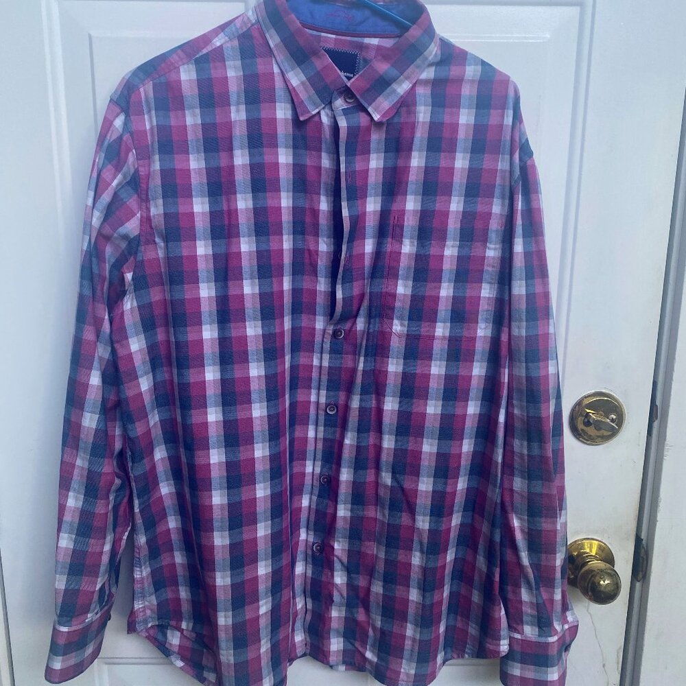 Tommy Bahama Men’s L Pink Long Sleeve Button Down Shirt